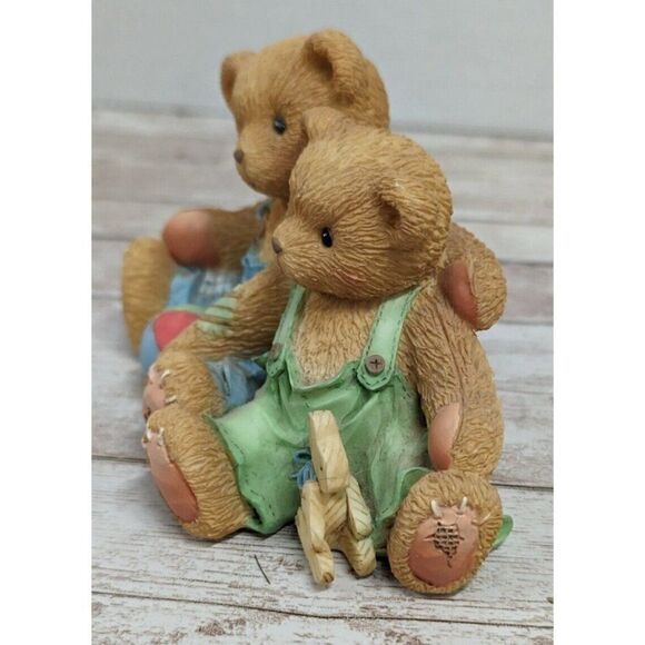 Vintage Cherished Teddies Travis And Tucker 1995 We’re In This Together 127973 - Picture 2 of 7